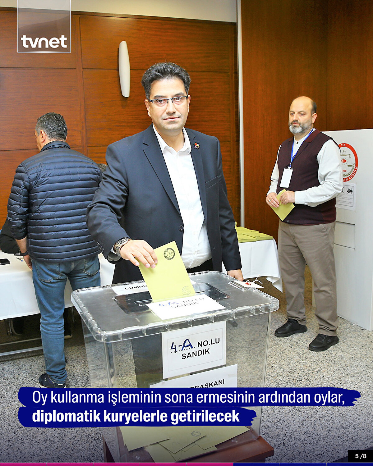 Oy kullanma işleminin sona ermesinin ardından oylar, diplomatik kuryelerle getirilecek