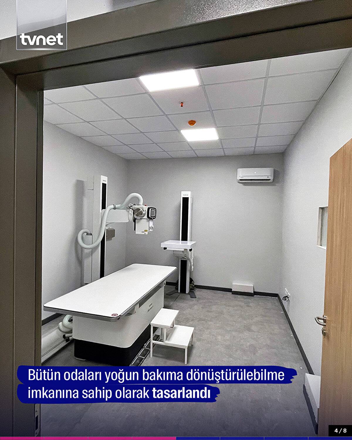 Bütün odaları yoğun bakıma dönüştürülebilme imkanına sahip olarak tasarlandı