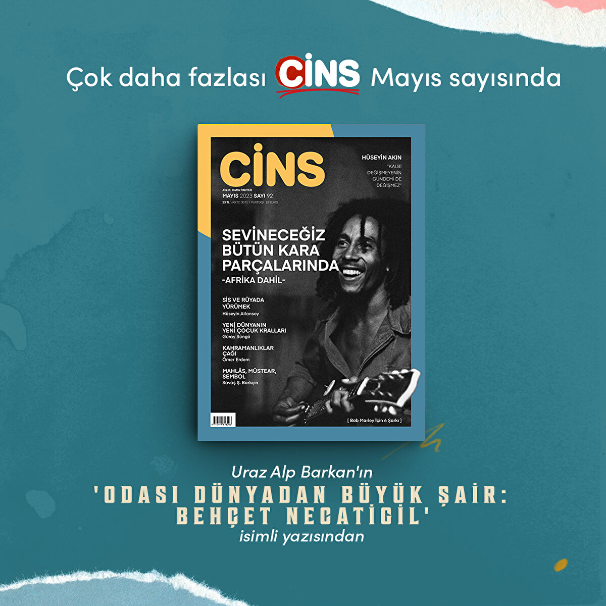 Uraz Alp Barkan'ın 
'Odası dünyadan büyük şair: Behçet Necatigil' 
isimli yazısından 