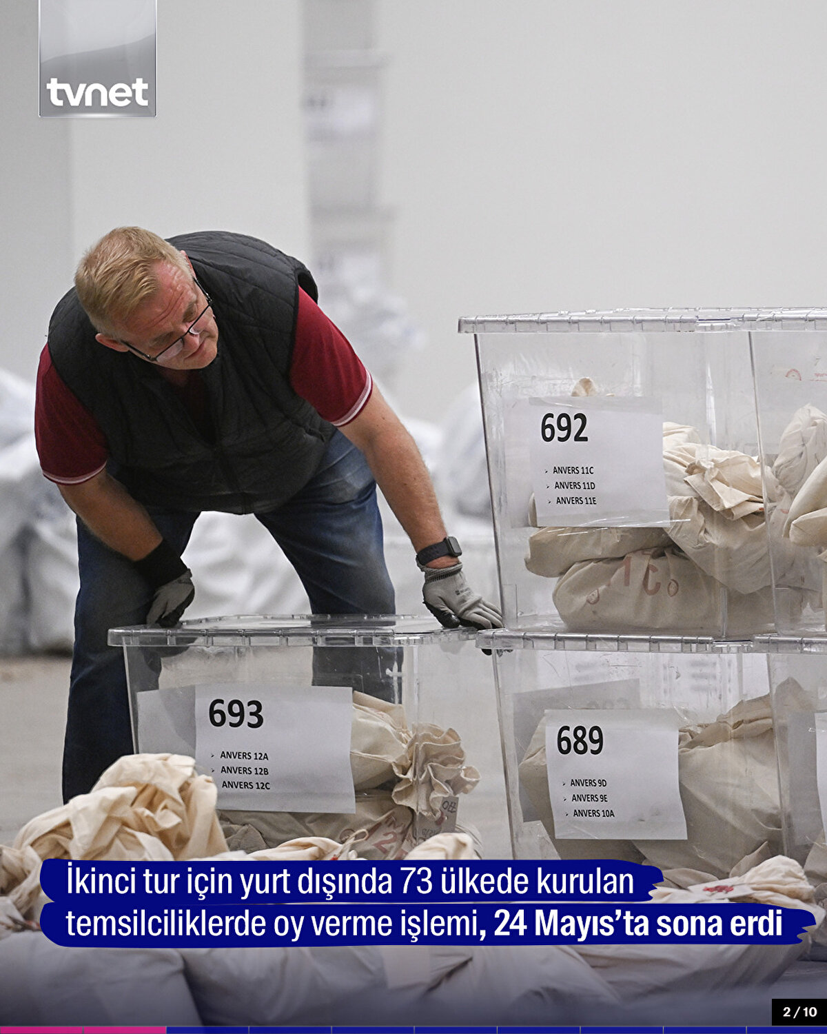 İkinci tur için yurt dışında 73 ülkede kurulan temsilciliklerde oy verme işlemi, 24 Mayıs’ta sona erdi