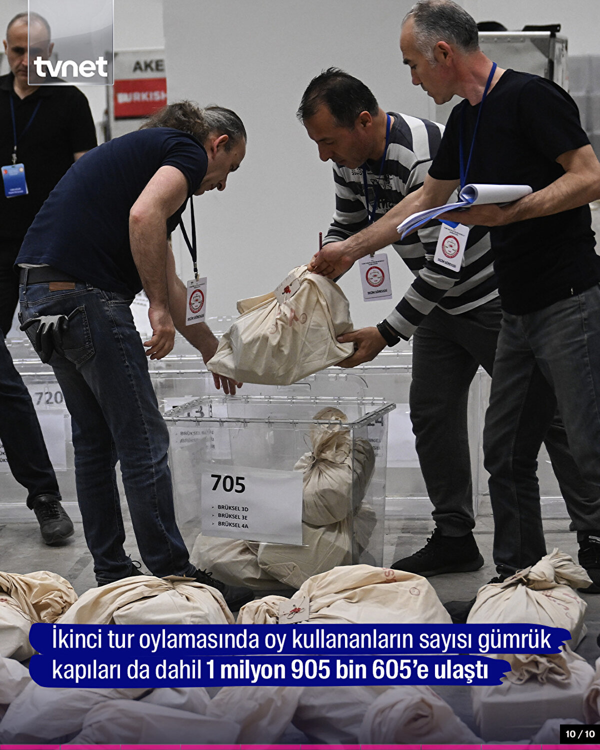 İkinci tur oylamasında oy kullananların sayısı gümrük kapıları da dahil 1 milyon 905 bin 605’e ulaştı