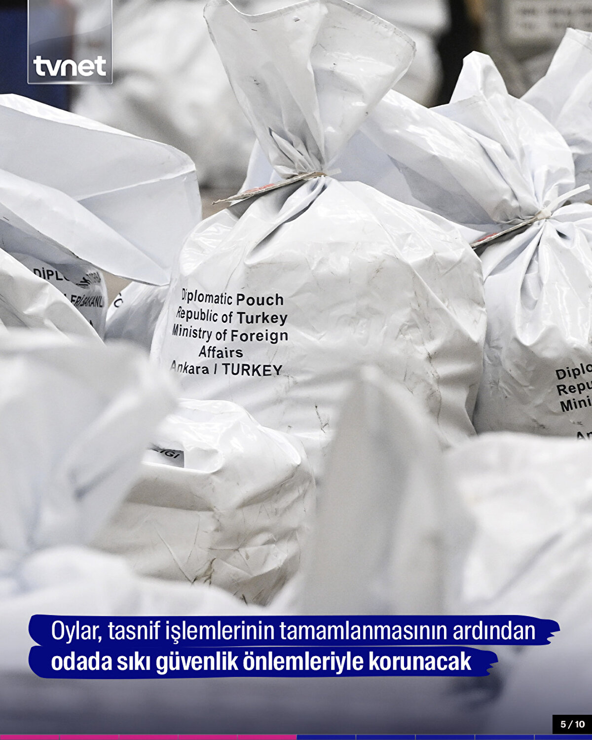 Oylar, tasnif işlemlerinin tamamlanmasının ardından 5 ayrı kilit takılı bir odada sıkı güvenlik önlemleriyle korunacak