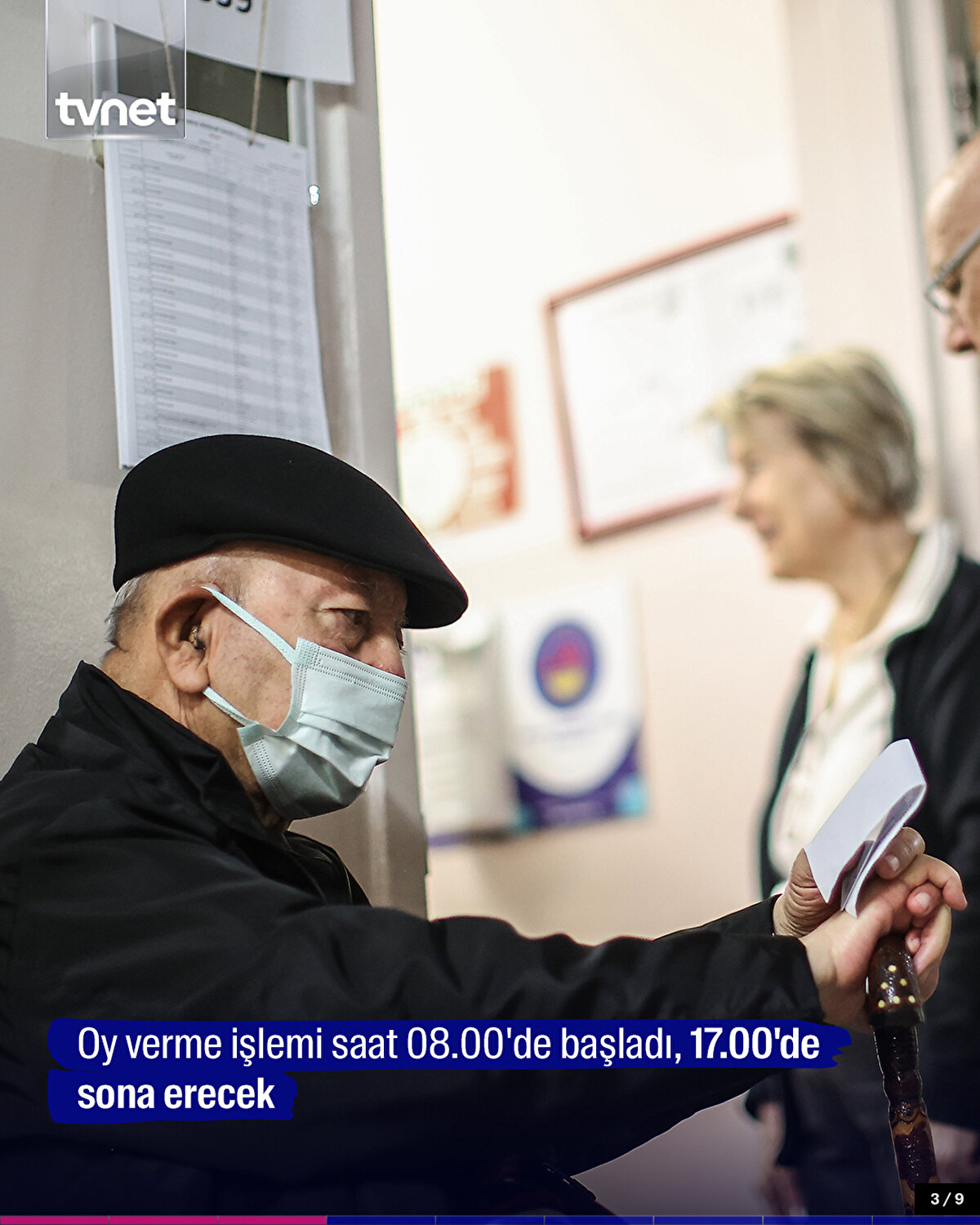  Oy verme işlemi saat 08.00'de başladı, 17.00'de sona erecek