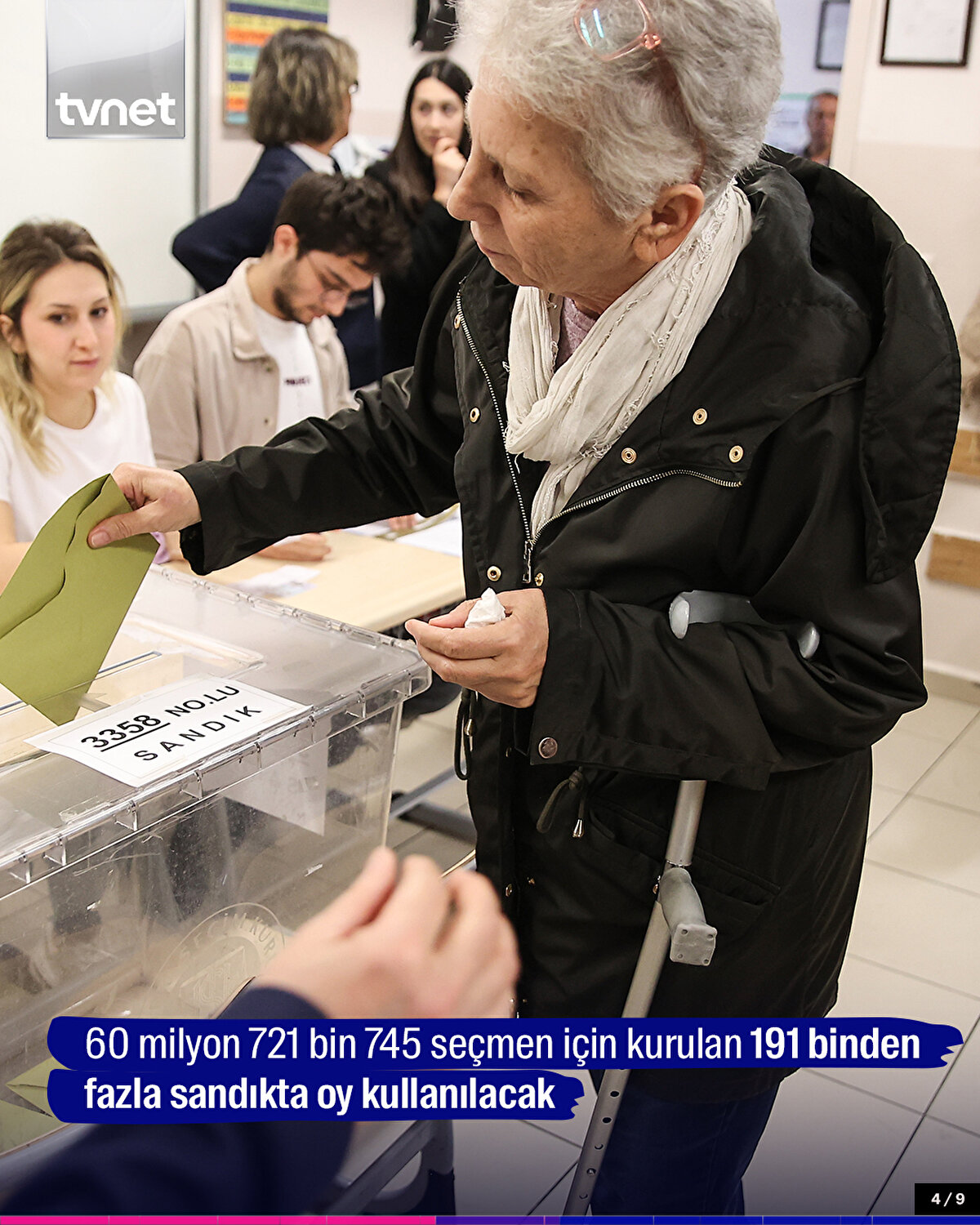 60 milyon 721 bin 745 seçmen için kurulan 191 binden fazla sandıkta oy kullanılacak