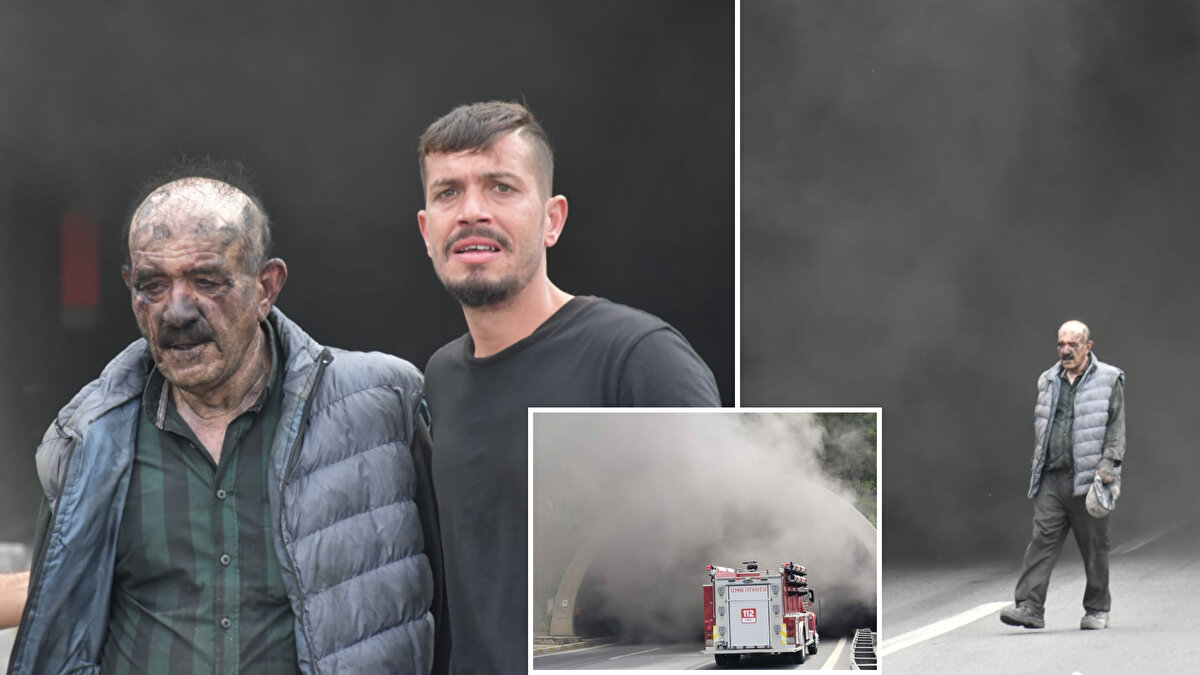 Bornova'dan Karşıyaka yönüne giden TIR'ın saat 11.00 sıralarında, Bayraklı Tüneli'nden geçerken lastikleri yanmaya başladı.