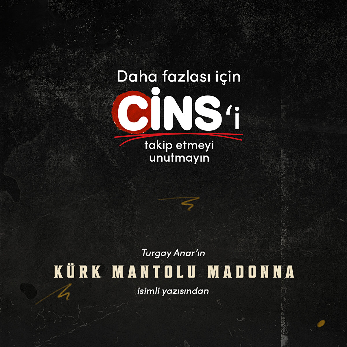 Turgay Anar'ın 
Kürk Mantolu Madonna 
isimli yazısından 