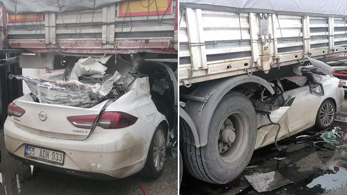 Samsun-Ordu karayolu üzeri Çarşamba ilçesi Ambarköprü mevkisinde Ali Duran idaresindeki otomobil, sürücüsünün direksiyon hakimiyetini kaybetmesi sonrası yoldan çıkarak yolun dışında park halindeki çekiciye bağlı TIR'ın dorsesine arkadan çarptı.<br><br>