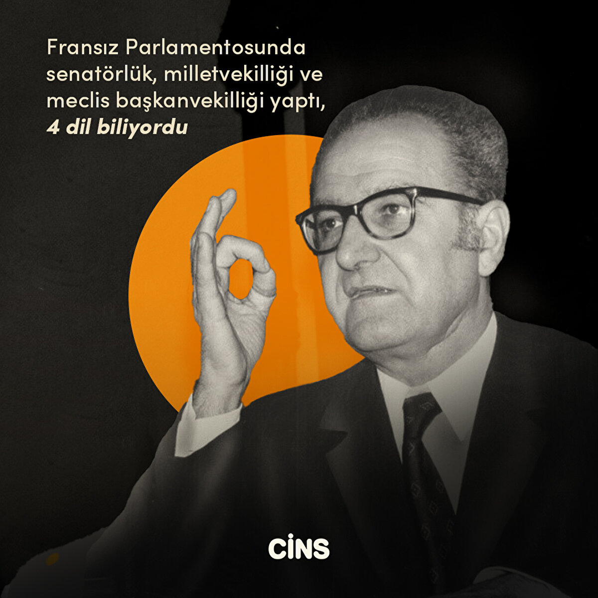 Fransız Parlamentosunda senatörlük, milletvekilliği ve meclis başkanvekilliği yaptı, 4 dil biliyordu