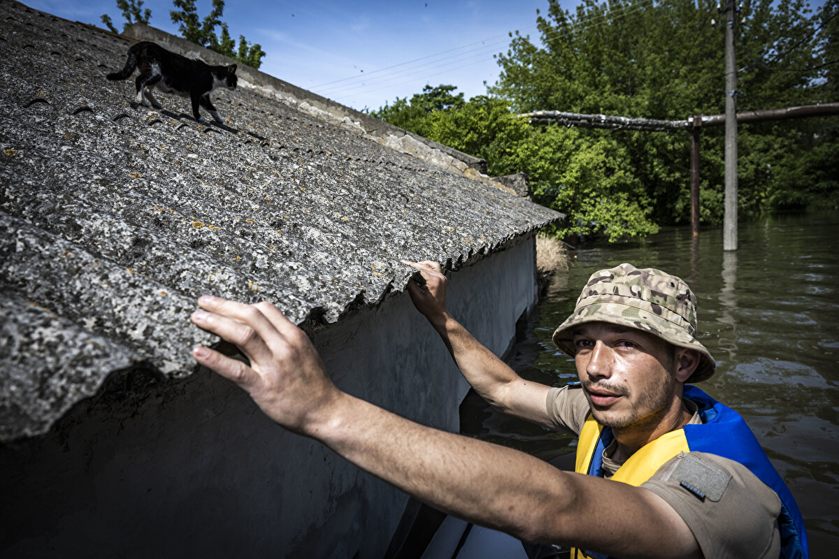 Ukrayna'da Nova Kakhovka Barajı ve Hidroelektrik Santrali'nin (HES) vurulmasının ardından bölgede çevre sorunları da ortaya çıktı. Sosyal medyada Dnipropetrovsk bölgesinin Dnipro Nehri kıyısındaki Maryanske köyünde toplu balık ölümüne ilişkin görüntü paylaşıldı. Görüntüde, suyun çekildiği büyük bir alanda çok sayıda balığın bir kısmının ölü bir kısmının da susuzluktan çırpınması yer alıyor.<br><br>
