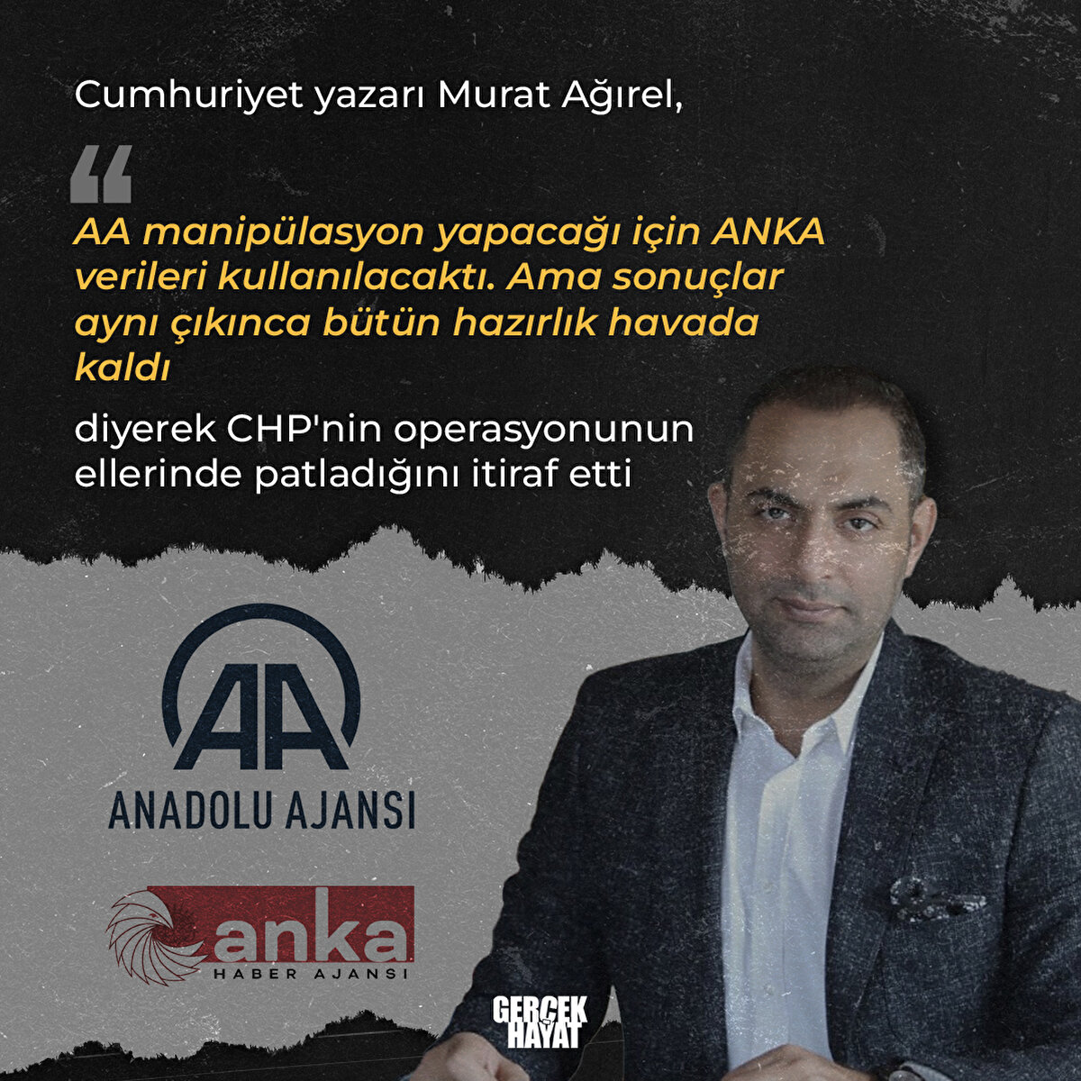 Cumhuriyet yazarı Murat Ağırel işte böyle itiraf etti