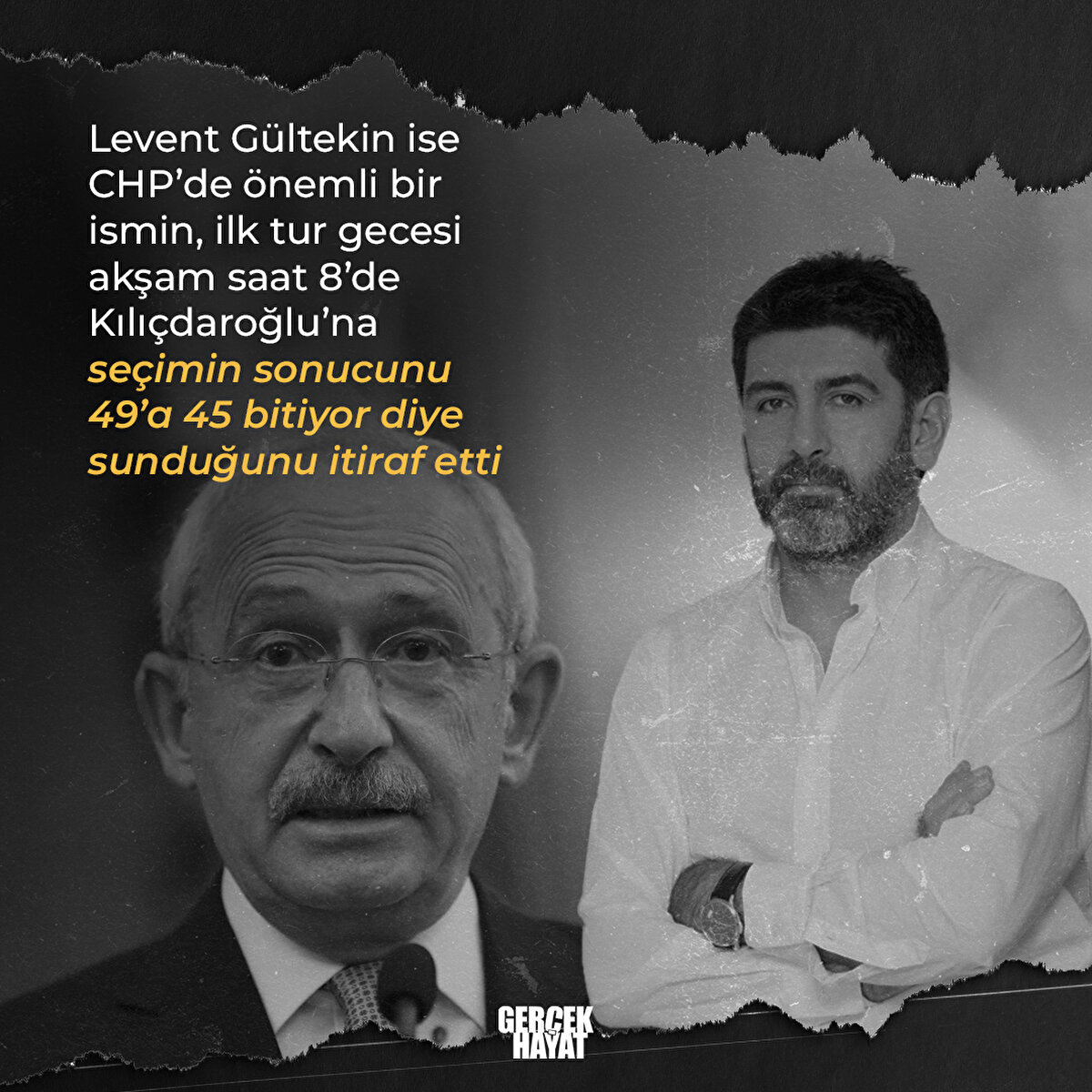 Levent Gültekin ise başka bir itiraf yaptı