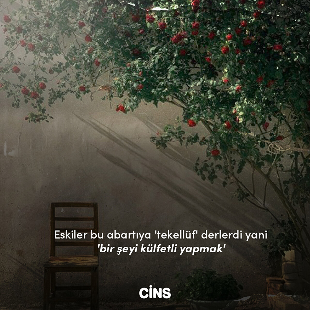 Eskiler bu abartıya 'tekellüf' derlerdi yani  'bir şeyi külfetli yapmak