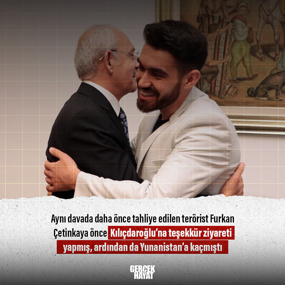 Terörist Furkan Çetinkaya önce Kılıçdaroğlu’na teşekkür ziyareti yapmış, ardından da Yunanistan’a kaçmıştı