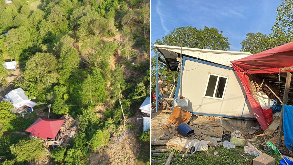 Bölgedeki sağanak sonrası ilçeye bağlı Uzunçam köyü Köprübaşı Mahallesi'nde heyelan oluştu. 