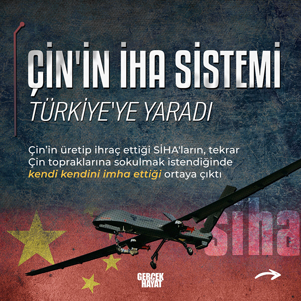 Çin SİHA'larının, Çin sınırında kendi kendini imha ettiği ortaya çıktı