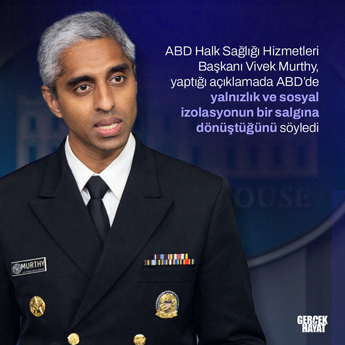 ABD Halk Sağlığı Hizmetleri Başkanı Vivek Murthy, bir açıklama yaptı