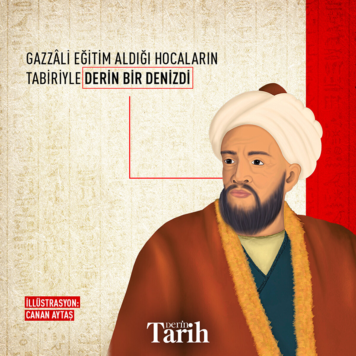 Gazzâli eğitim aldığı hocaların tabiriyle derin bir denizdi
