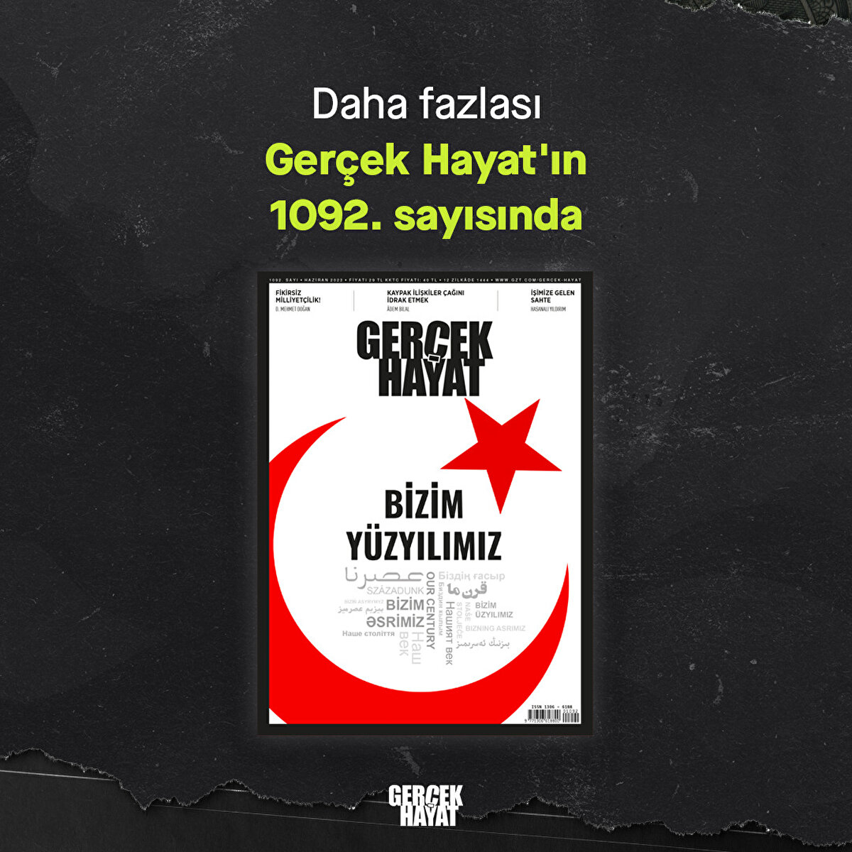 Daha fazlası Gerçek Hayat'ın 1092. sayısında