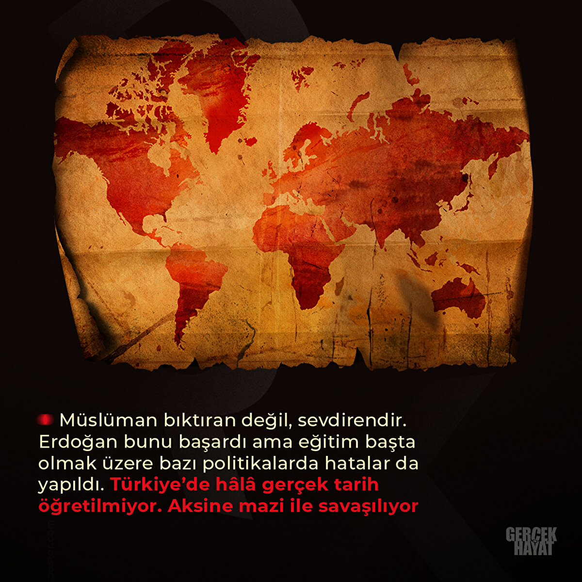 Türkiye’de hâlâ gerçek tarih öğretilmiyor. Aksine mazi ile savaşılıyor