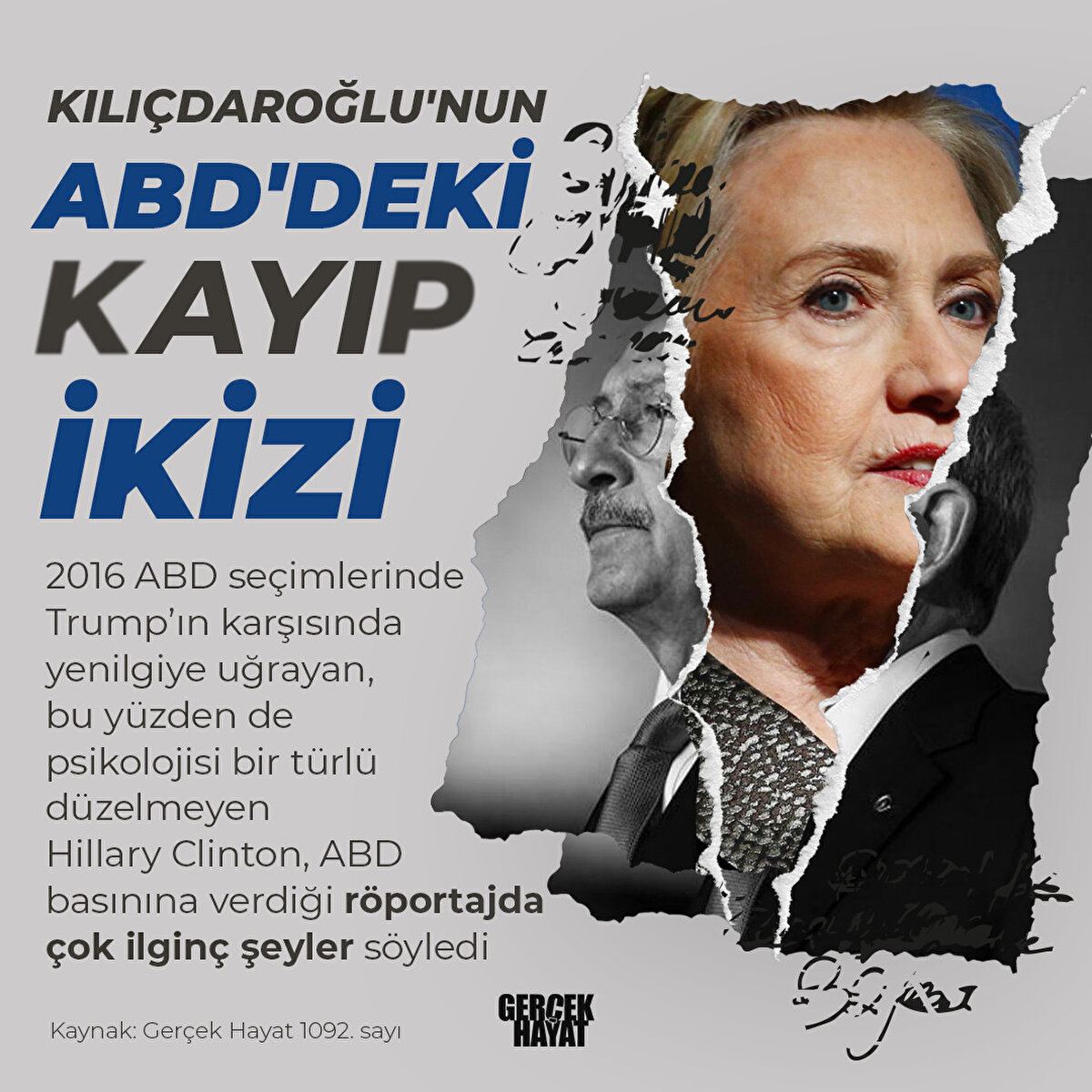Hillary Clinton, ABD basınına verdiği röportajda çok ilginç şeyler söyledi