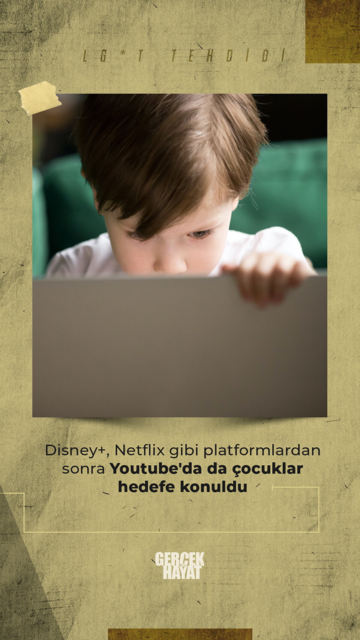 Youtube'da da çocuklar hedefe konuldu