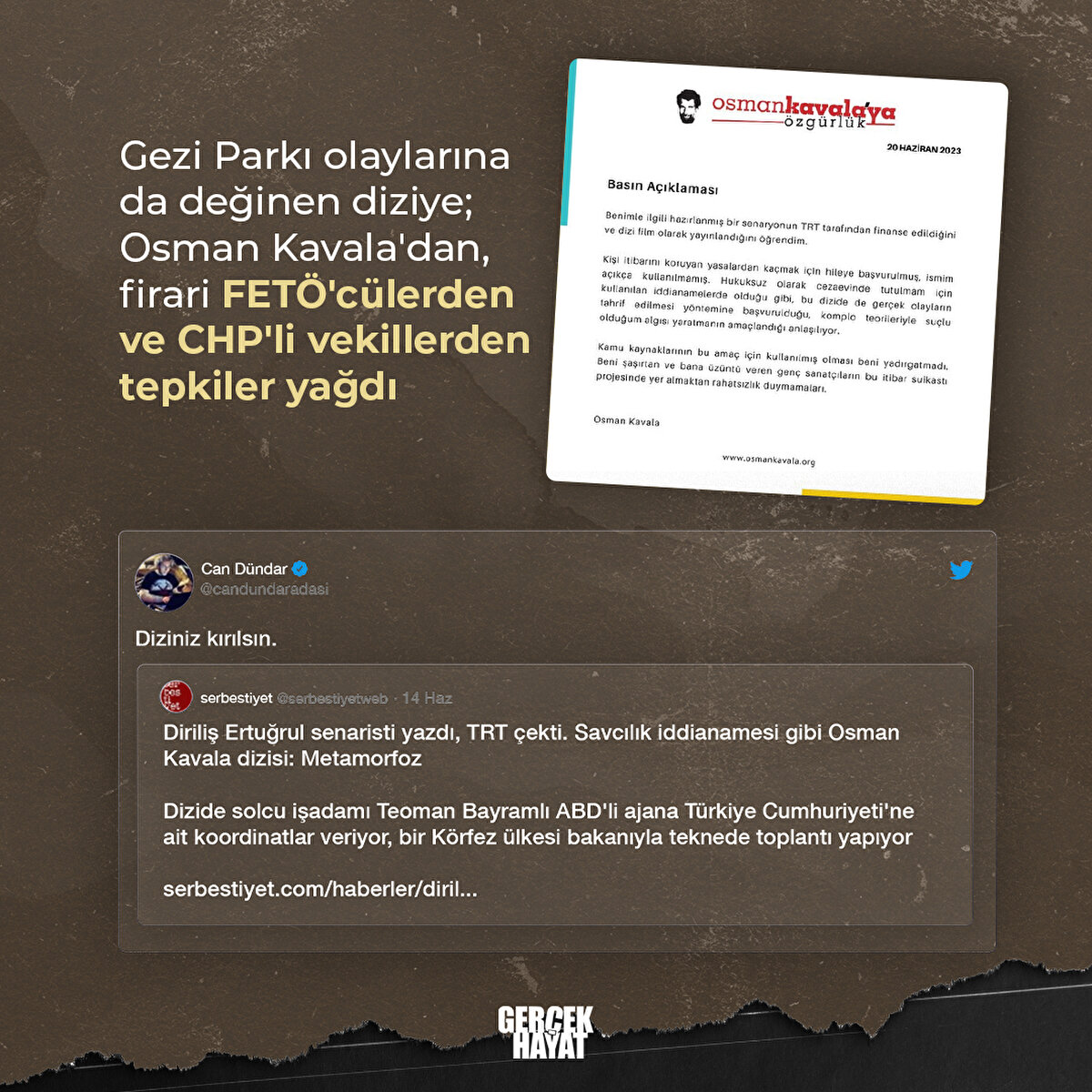 Dizi, Gezi Parkı olaylarına da değiniyor