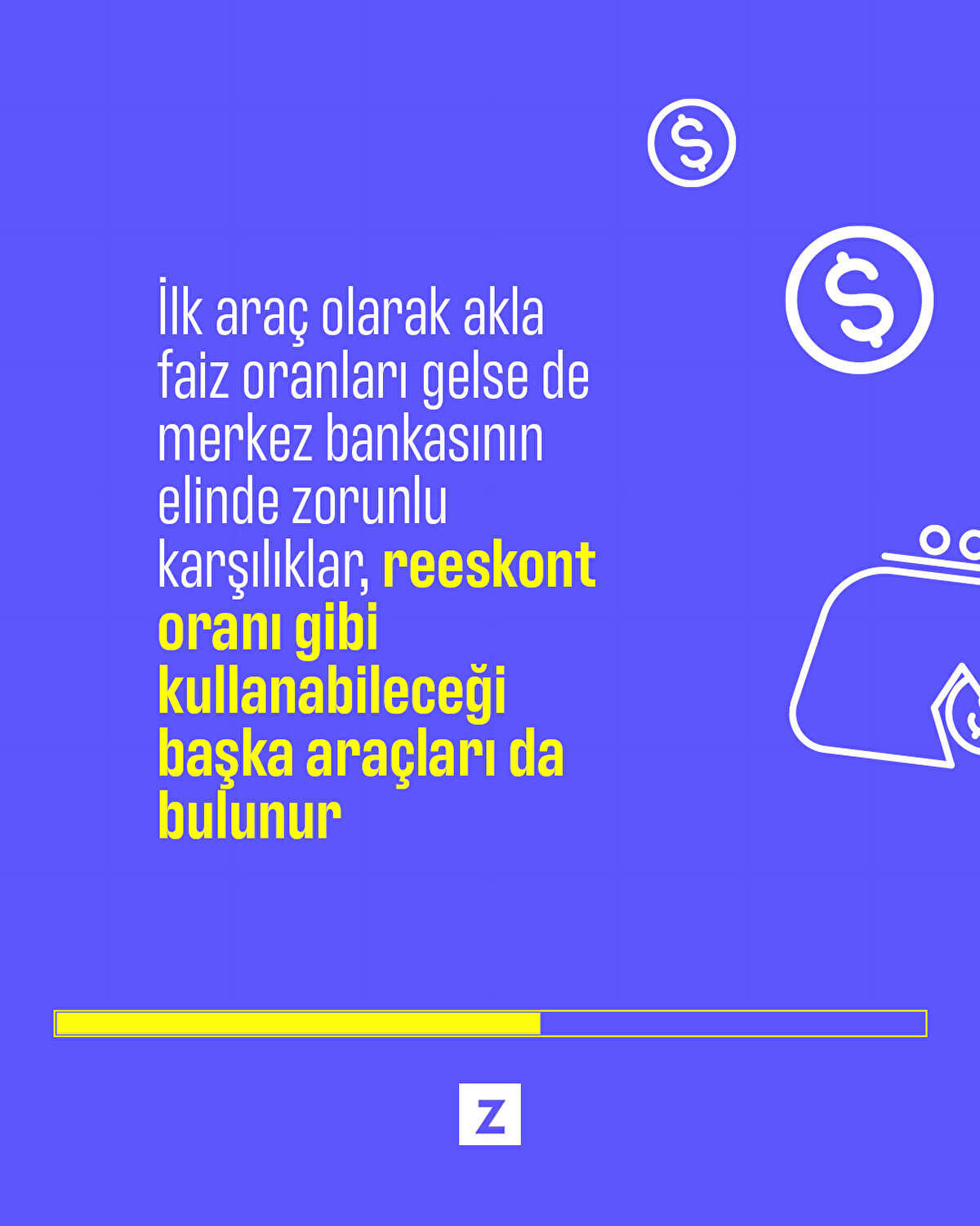 İlk araç olarak akla faiz oranları gelse de merkez bankasının elinde zorunlu karşılıklar, reeskont oranı gibi kullanabileceği başka araçları da bulunur