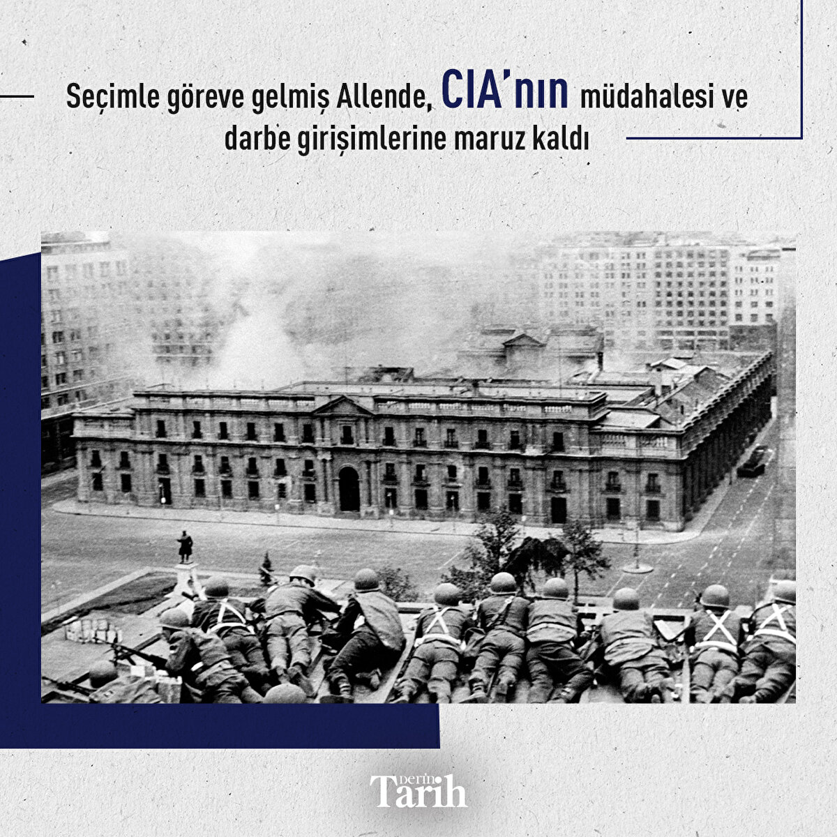  Seçimle göreve gelmiş Allende, CIA’nın müdahalesi ve darbe girişimlerine maruz kaldı