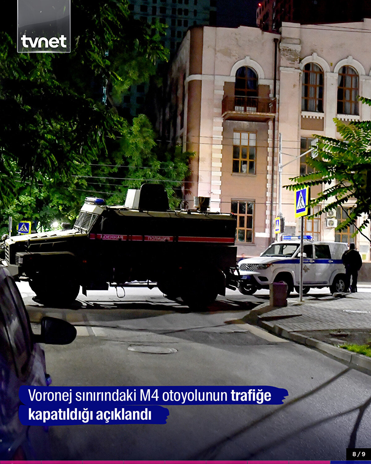 Voronej sınırındaki M4 otoyolunun trafiğe kapatıldığı açıklandı