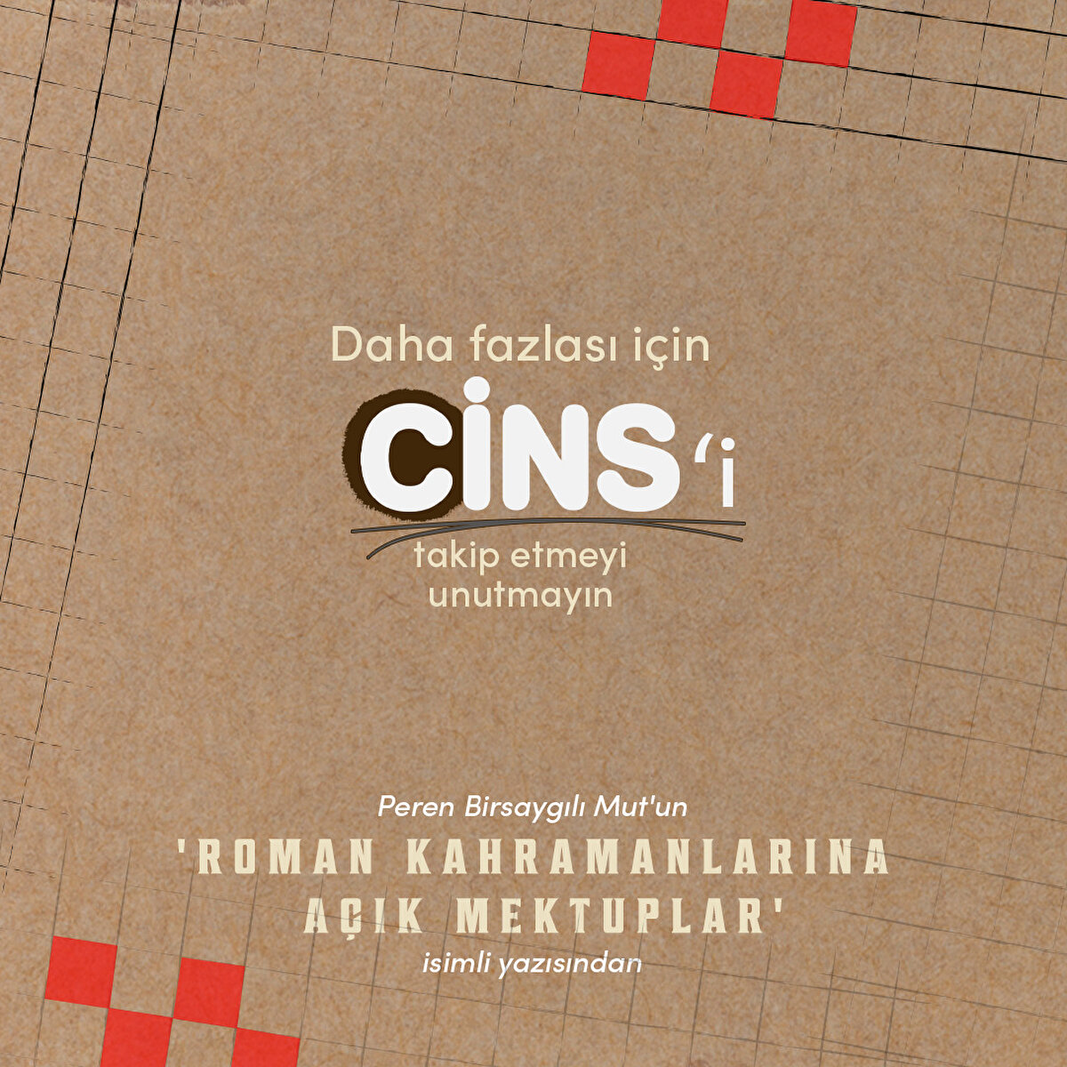 Peren Birsaygılı Mut'un 'Roman kahramanlarına açık mektuplar'isimli yazısından