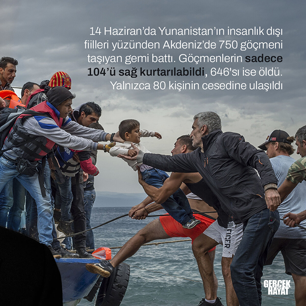 Akdeniz’de 750 göçmeni taşıyan gemi battı