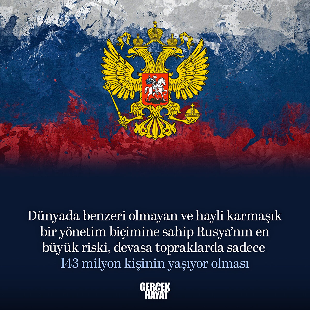 Rusya'da sadece 143 milyon kişi yaşıyor