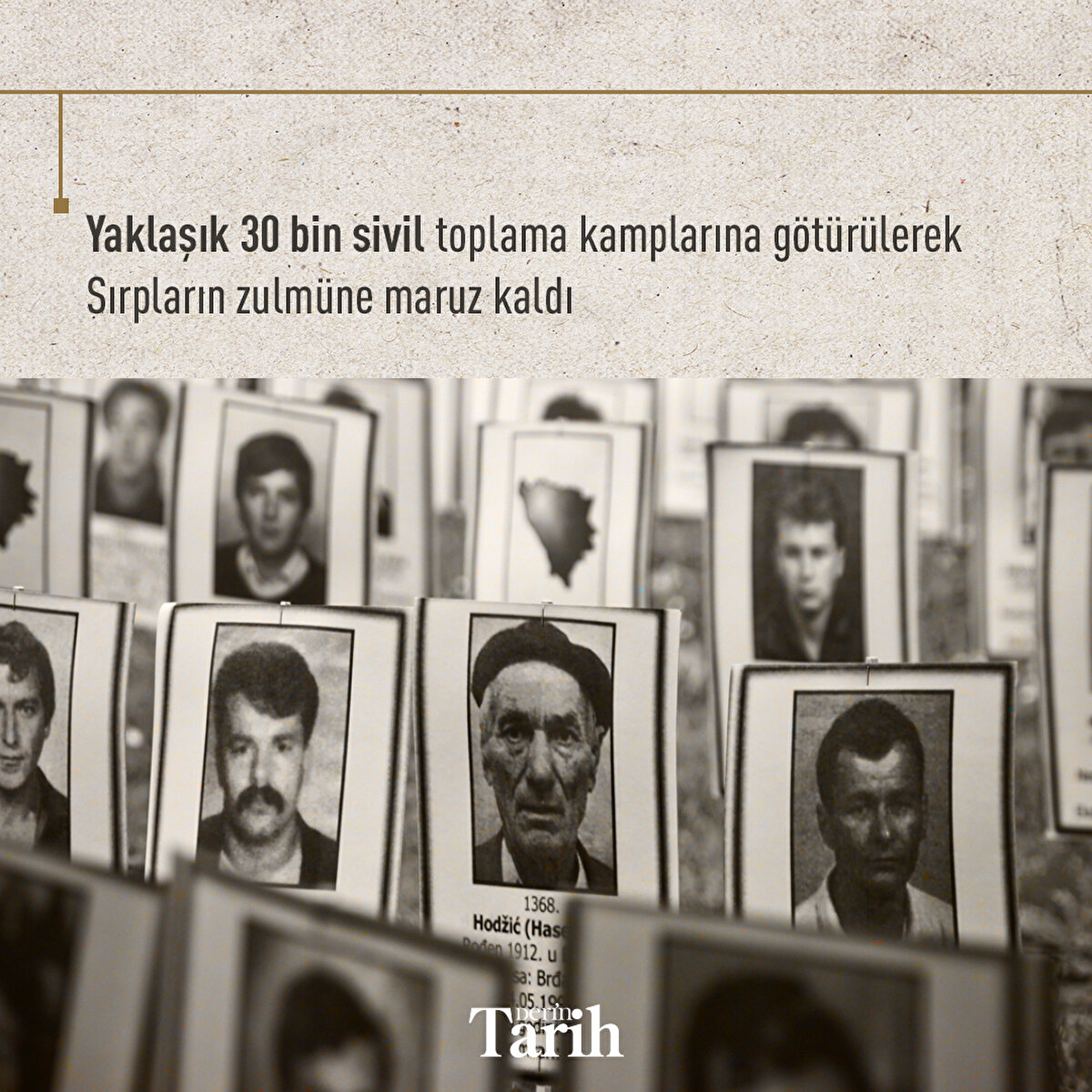 Yaklaşık 30 bin sivil toplama kamplarına götürülerek Sırpların zulmüne maruz kaldı