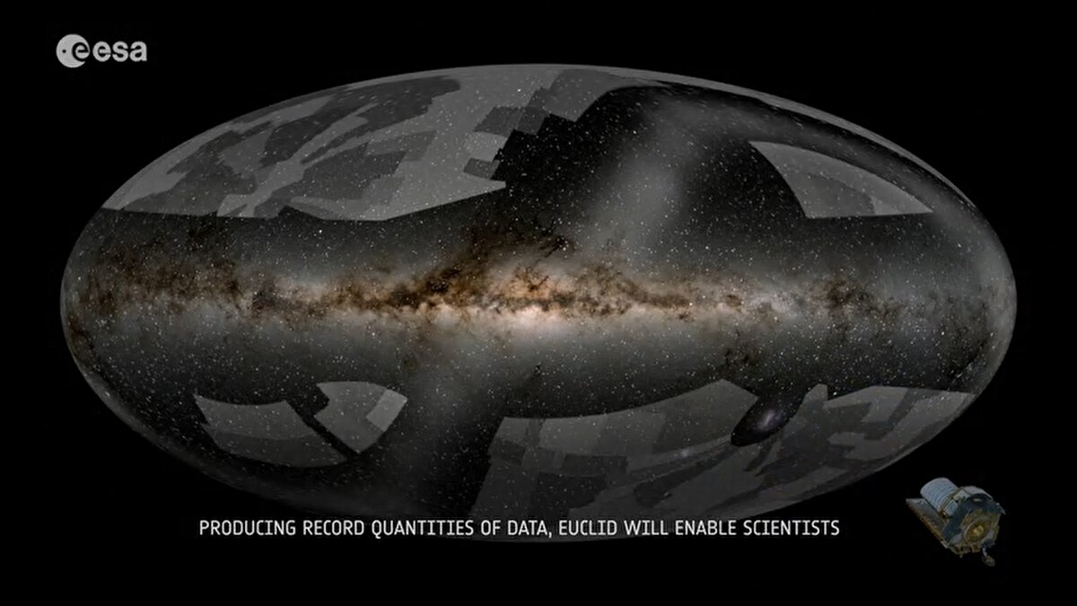 EVRENİN YÜZDE 5'İNİ BİLİYORUZ<br>ESA, görünen yıldızların ve galaksilerin, evrenin toplam madde ve enerjisinin yüzde 5'inden daha azını oluşturduğunu vurgulayarak “Bu görünür katmanın altında, gölgeli parçacıklardan ve bilinmeyen enerji alanlarından oluşan gizemli bir göksel bölge vardır" ifadelerini kullandı. Öklid teleskopunun, bu gizemli göksel bölgeyi oluşturan ve karanlık madde ile karanlık enerji adı verilen bileşenleri inceleyeceği ve zamanı temsil eden üçüncü boyutla birlikte Evrenin 3 boyutlu bir haritasını oluşturacağı belirtildi.