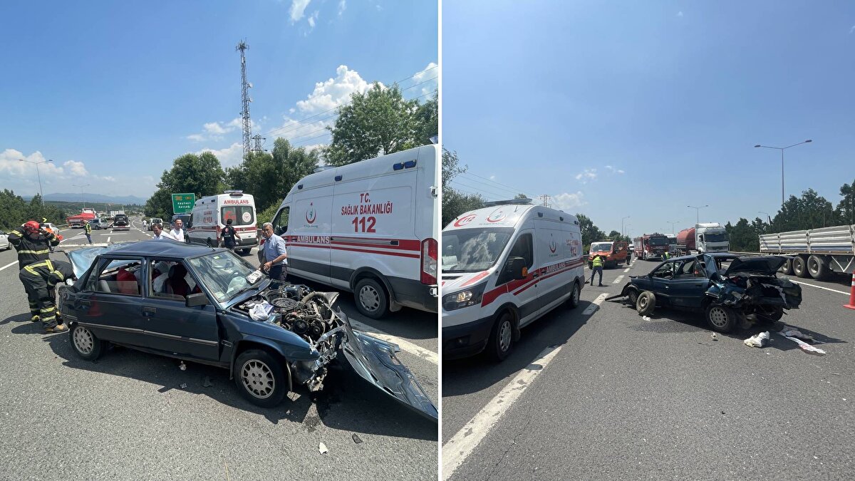 Kaza, saat 13.30 sıralarında Anadolu Otoyolu'nun Kaynaşlı ilçesi mevkisinde meydana geldi.