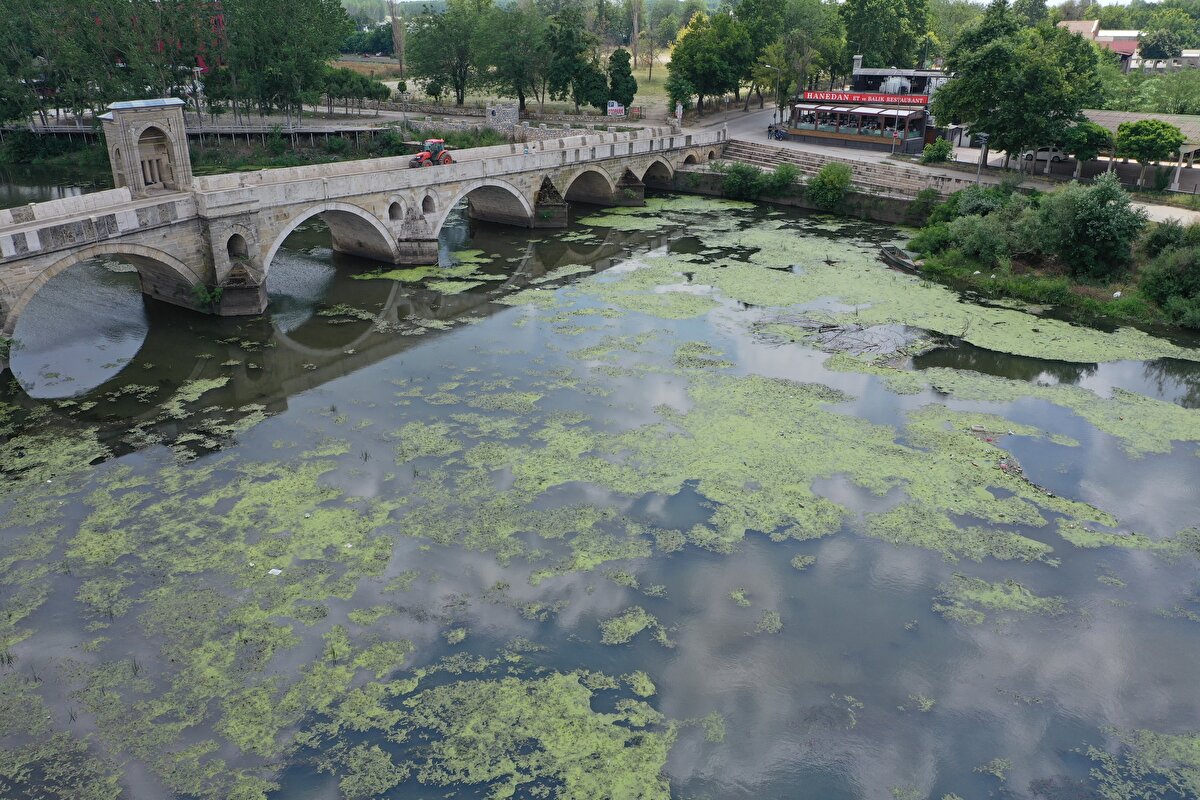 Tunca'nın kenarında piknik yapan ve vakit geçiren bazı vatandaşların çöplerini suya attığını savunan Korkan, kirliliğe neden olanlara tepki gösterdi.<br>