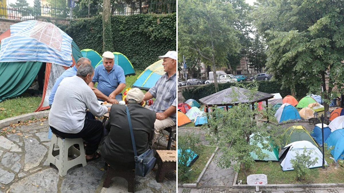 Edirne'ye 662. Tarihi Kırkpınar Yağlı Güreşleri'ni izlemeye gelenlerden bazıları, otellerde yer bulamayınca çadırda kaldı.<br><br>Gurbetçi sezonu olmasının yanı sıra Kırkpınar yoğunluğunun yaşandığı kentteki oteller doldu.