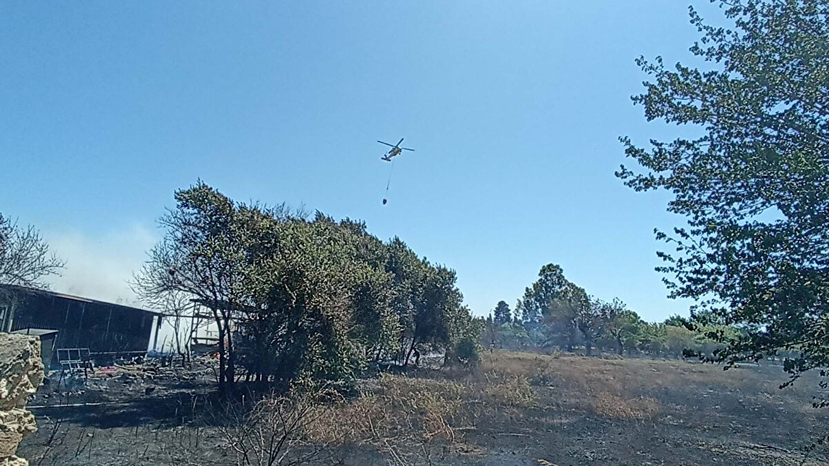  Kısa sürede büyüyen alevler, bir arazide bulunan ve içerisinde kimsenin olmadığı belirtilen tiny house'lara sıçradı.