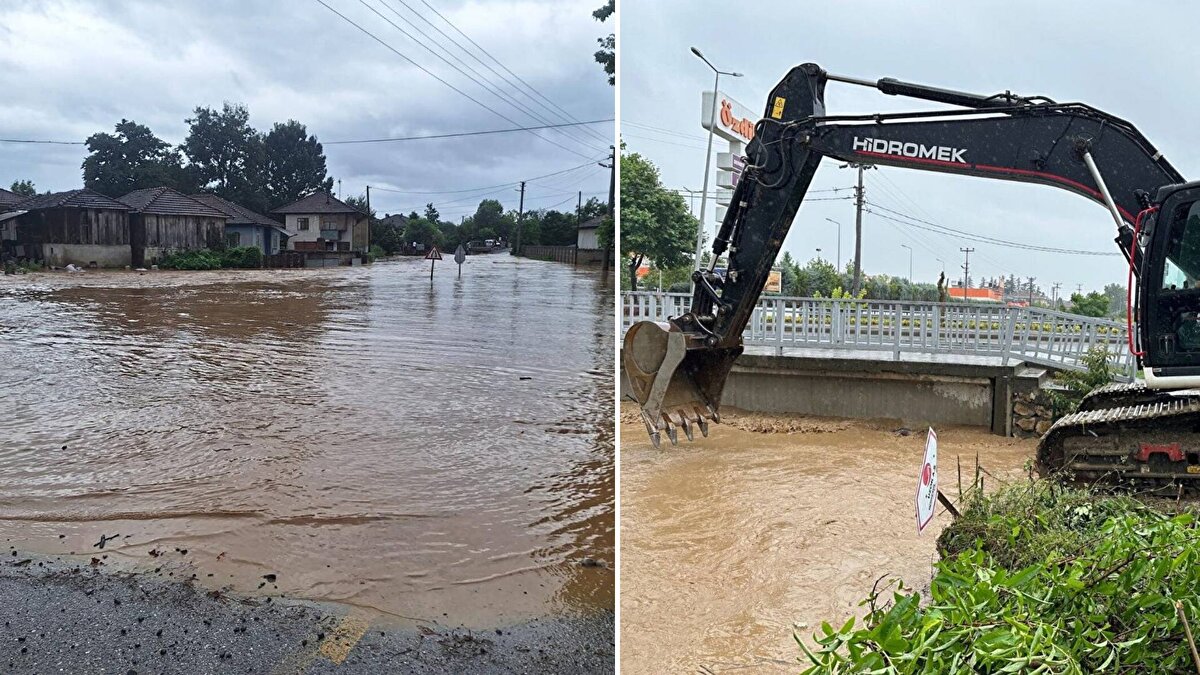 Sağanak, Yığılca ilçesi ve yakın köylerde su taşkınlarına neden oldu. 