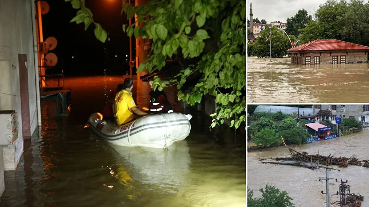 Meteoroloji'nin uyarıları sonrası birçok ilde etkili olan sağanak hayatı olumsuz etkiledi. Ordu'da bazı derelerde taşkın meydana geldi.