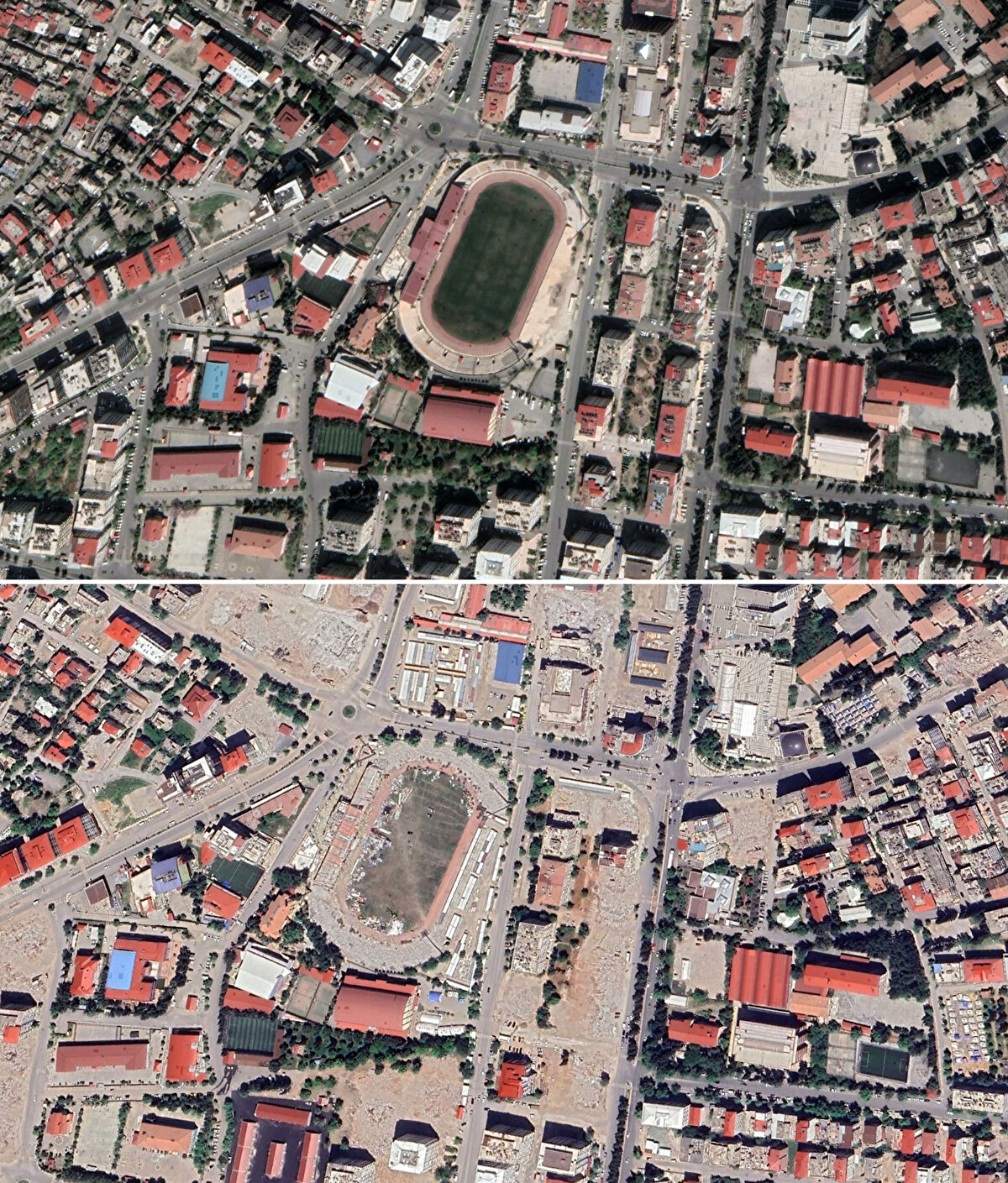 Deprem öncesi çeşitli futbol maçlarına mekan olan Hatay Stadyumu ise bugünlerde yaşam alanı haline geldi. Stadyum bahçesine kurulan çadır kentlerde depremzedeler barınıyor. Hatay Devlet Hastanesi çevresi ise sahra hastanesi oldu. Kurulan konteynerlerde sağlık hizmeti verilirken, deprem öncesi tarım arazisi olarak kullanılan hastane çevresindeki arazilere ise konteynerler kurulup, barınma alanı olarak belirlendi.<br><br>