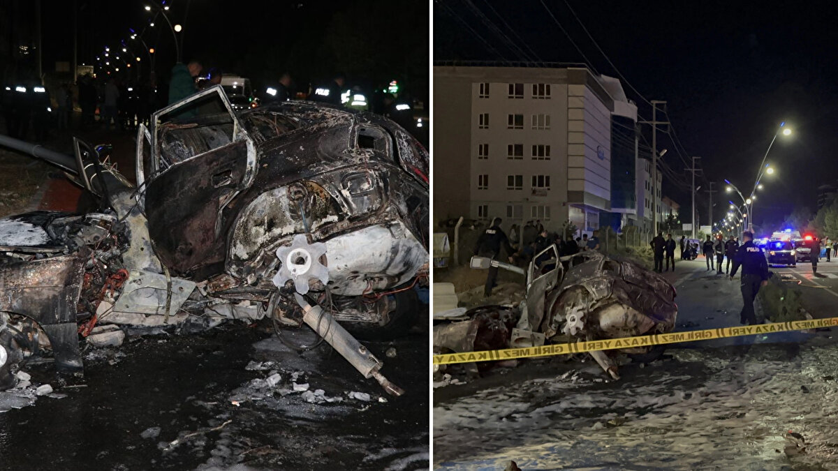 Niğde'nin Bor ilçesinde sürücüsünün kontrolünden çıkan otomobil önce yolun karşısına geçmek isteyen Edanur Çeliktaş'a (23), ardından da elektrik direğine çarparak yanmaya başladı. Kazada, Çeliktaş ve otomobildeki kimliği belirsiz 2 kişi yanarak hayatını kaybetti.<br><br>