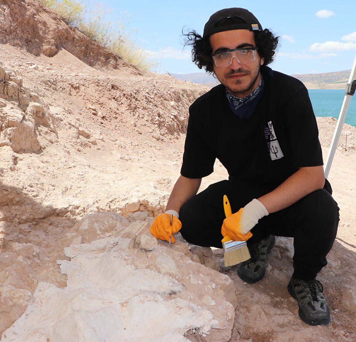 Bu kapsamda bölgede 6 yıldır yapılan kazılar devam ediyor. Bu yılki kazılar 7 Haziran'da başladı. Çalışmalarda 7,5 milyon yıl öncesine ait olduğu düşünülen zürafaya ait ön kol kemiği bulundu. Alçı ceket yöntemi ile toprak altından çıkarılmaya başlanan kol kemiği, müzede sergilenecek.