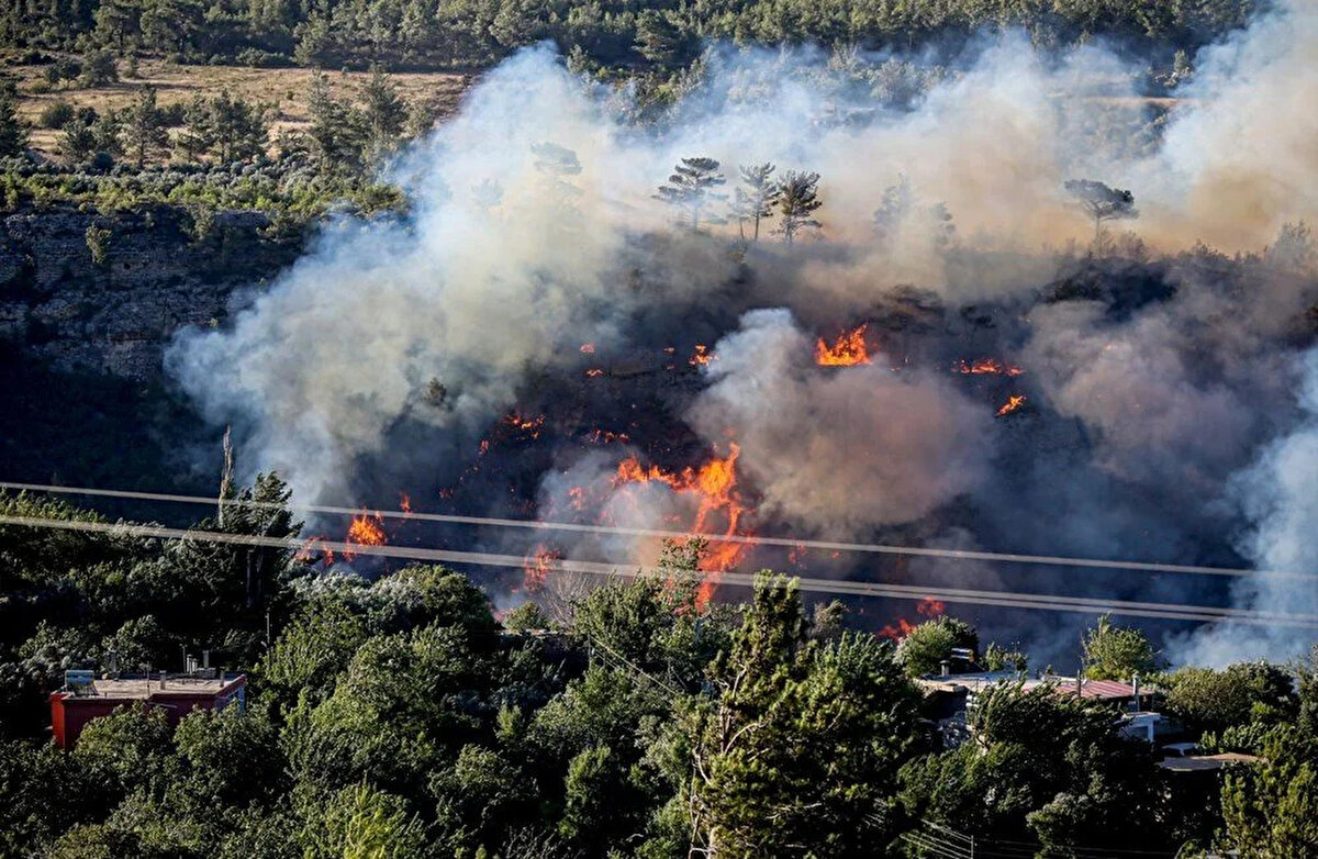 Soğukoluk Mahallesi'nde ormanlık alandaki yangına ekiplerin karadan müdahalesi gece boyunca devam etti. Sabahın ilk ışıklarıyla yangın söndürme uçağı ve helikopteri de çalışmalara destek vermeye başladı.<br><br>İKİ MAHALLE TAHLİYE EDİLDİ<br><br>Müftüler ve Güzelyayla mahalleleri tedbir amacıyla tahliye edilirken, alevler 7 ev ve 4 araca zarar verdi. Yangının yol açtığı duman, yaklaşık 40 kilometre uzaklıktaki Antakya ilçesinde de gökyüzünü kapladı.