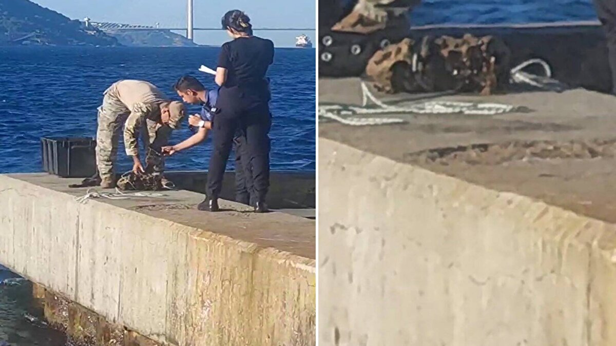 İddiaya göre, sabah saatlerinde midye toplamak için boğazda dalış yapan kişi, su altında mayına benzeyen bir cisim gördüğünü iddia ederek ihbarda bulundu.