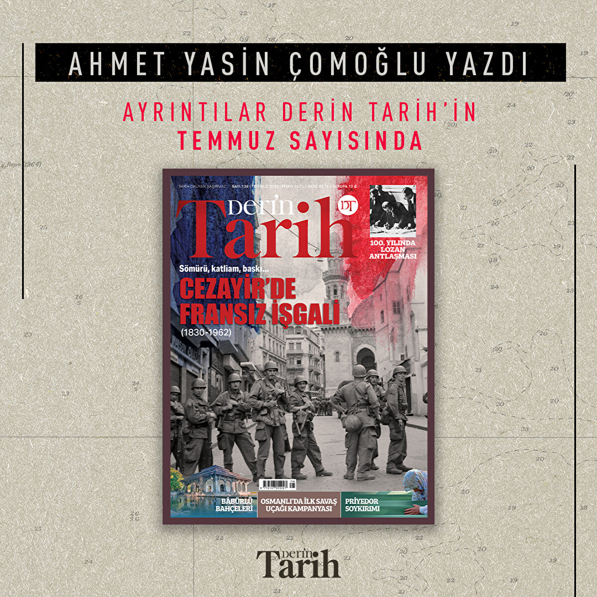 Ahmet Yasin Çomoğlu yazdı

Ayrıntılar Derin Tarih'in Temmuz sayısında