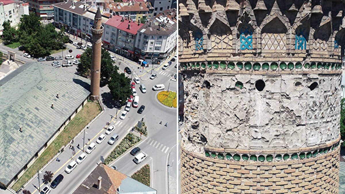 Selçuklu Devleti döneminde, 1196-1197 tarihlerinde inşa edilen Vakıflar Genel Müdürlüğü bünyesindeki tarihi Ulu Cami'nin minaresi eğriliği ile biliniyor