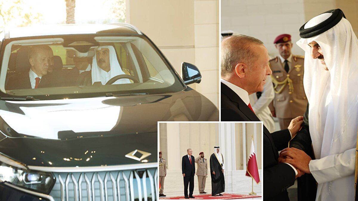 <br>Cumhurbaşkanı Recep Tayyip Erdoğan'ın 3 günlük Körfez turu devam ediyor. Erdoğan, dünkü Suudi Arabistan ziyaretinin ardından bugün özel uçak "TC-TRK" ile Katar Emiri Şeyh Temim bin Hamed Al Sani'nin davetine icabetle Katar'ın başkenti Doha'ya geldi.<br><br>Erdoğan'ı, Hamad Uluslararası Havalimanı'nda Katar Başbakan Yardımcısı ve Savunma Bakanı Halid bin Muhammed Al Atiyye, Türkiye'nin Doha Büyükelçisi Mehmet Mustafa Göksu ve diğer ilgililer karşıladı.