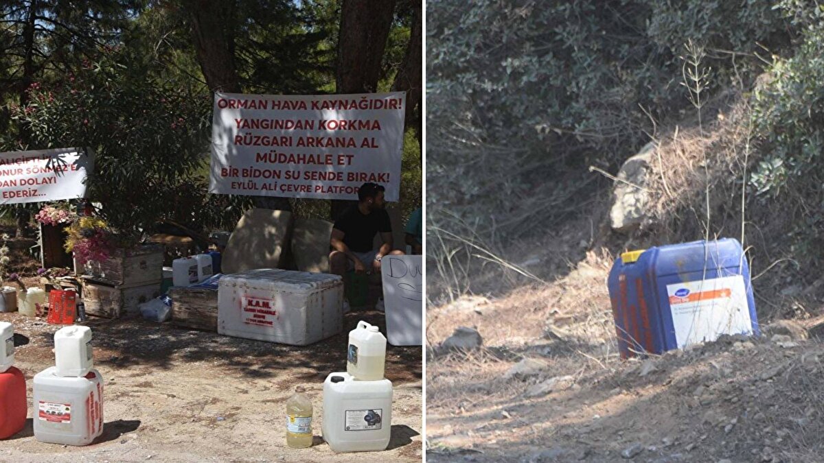 Kızılağaç Muhtarlığı, Kızılağaç Acil Müdahale (KAM) ekibi ve mahalleli tarafından çeşitli firmaların destekleriyle orman yangınlarına büyümeden müdahale için yol kenarına su dolu yüzlerce bidon konuldu.