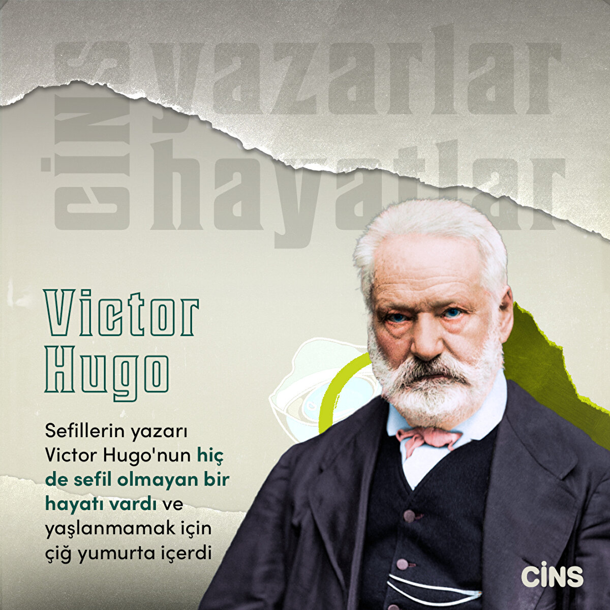 Victor Hugo:Sefillerin yazarı Victor Hugo'nun hi&#231; de sefil olmayan bir hayatı vardı ve yaşlanmamak i&#231;in &#231;iğ yumurta i&#231;erdi 